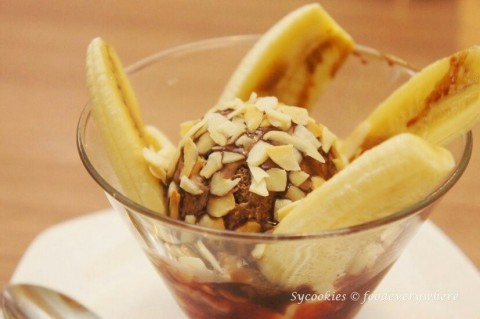 with almond flakes