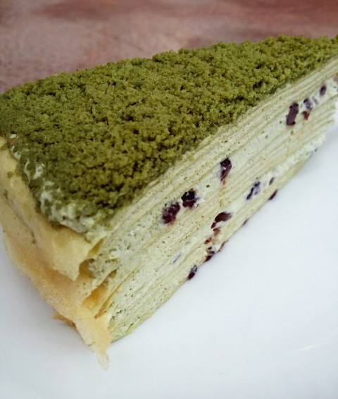 Love this green tea mille crepe~