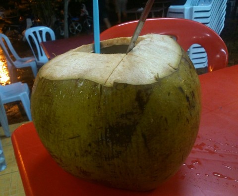 cold fresh coconut drink :-) 