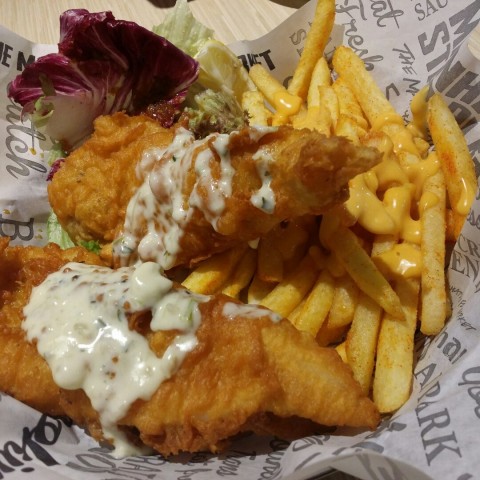 Crispy Fish and Cheesy Fries.. What a perfect combo..