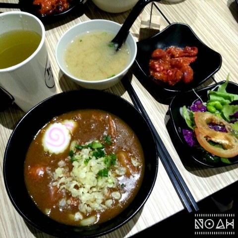 bought Groupon set. including a meal,miso soup,green tea, one side dish (I choose Octopus),edamame & salad.
