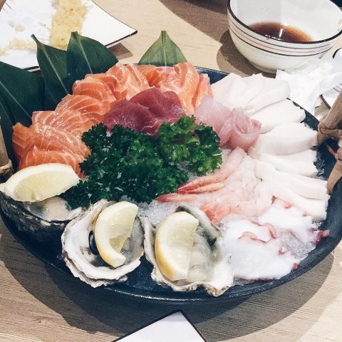 Fresh sashimi. Super value buffet.